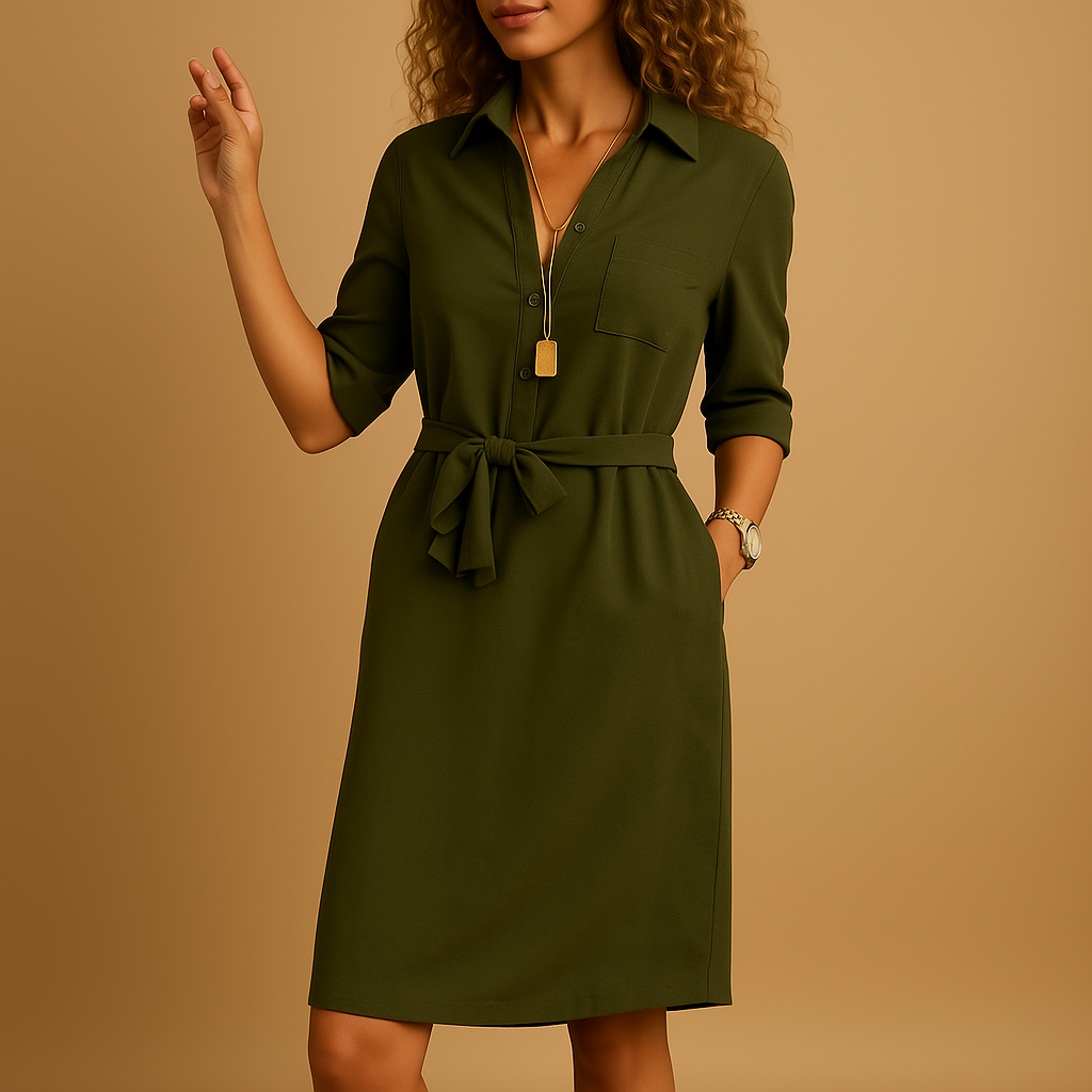 Elegant Midi Dress for Women Comfortable Fit Modern Versatile Wear