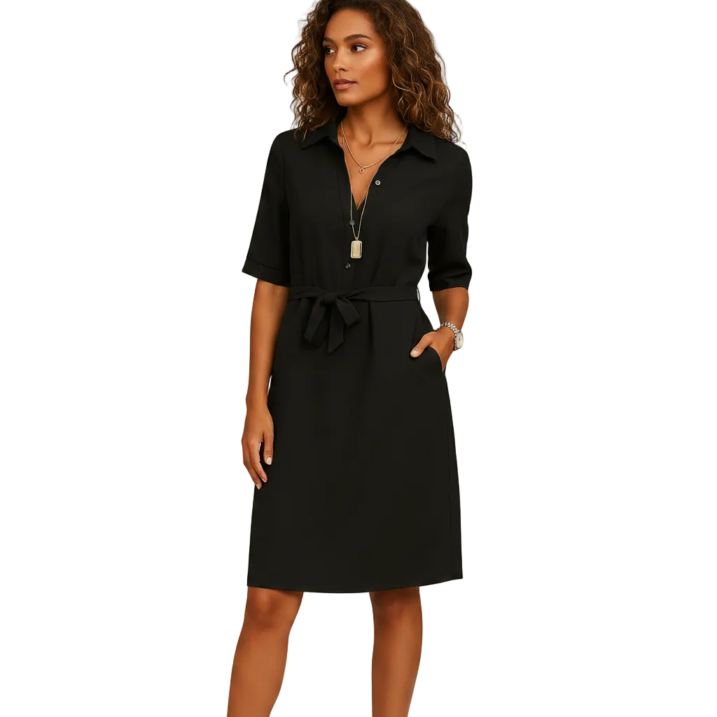 Elegant Midi Dress for Women Comfortable Fit Modern Versatile Wear