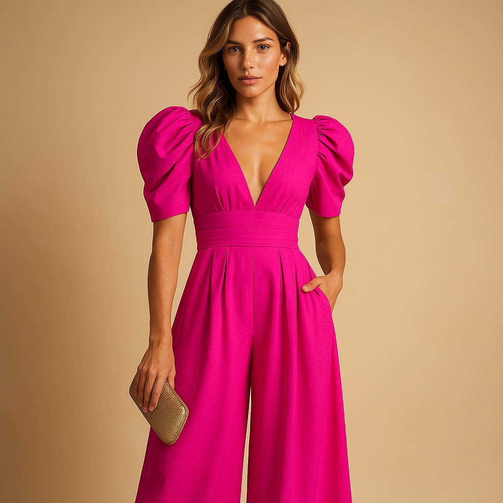 Elegant Long Jumpsuit for Women Tailored Fit Flowing Silhouette Formal Wear