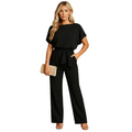 High Waist Jumpsuit for Women Lace Up Detail Tailored Fit Elegant Wear