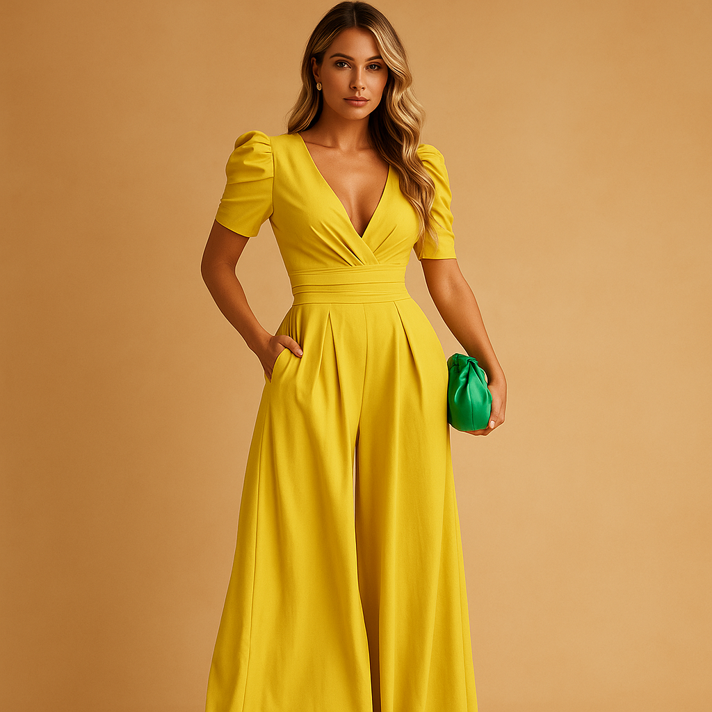 Elegant Long Jumpsuit for Women Tailored Fit Flowing Silhouette Formal Wear
