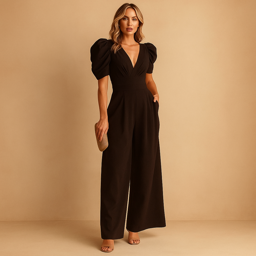Elegant Long Jumpsuit for Women Tailored Fit Flowing Silhouette Formal Wear