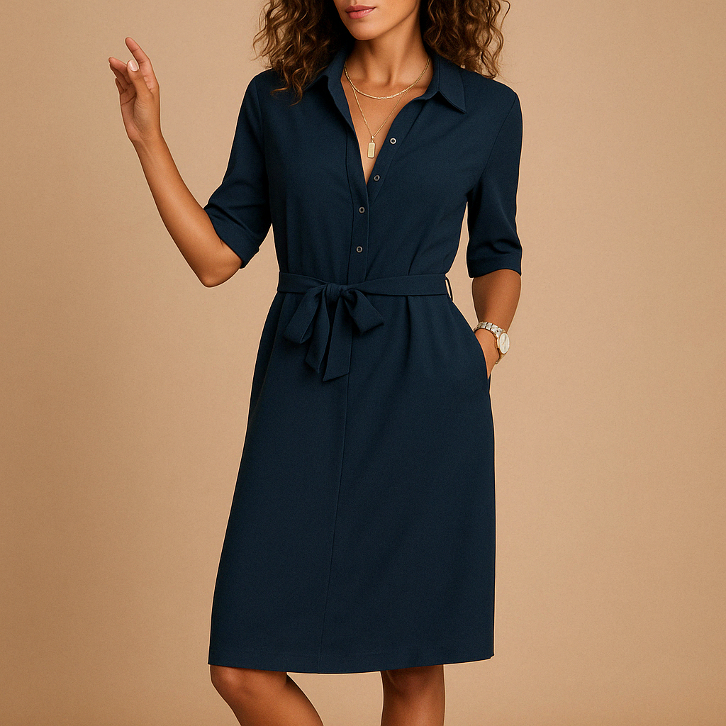 Elegant Midi Dress for Women Comfortable Fit Modern Versatile Wear