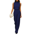 Sleeveless Halter Jumpsuit for Women High Waist Wide Leg Elegant Wear