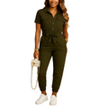 Tailored Jumpsuit for Women Slim Fit Button Closure Elegant Versatile Wear
