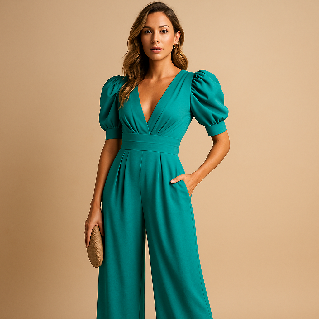 Elegant Long Jumpsuit for Women Tailored Fit Flowing Silhouette Formal Wear
